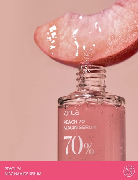 Anua Peach 70% Niacinamide Serum Brightening Hydrating Face Serum Hyperpigmentation Treatment Reducing Melanine Daily Clean Beauty, 29.87 Milliliters