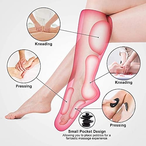 Hiciti Leg Massager With Heat Air Compression Massage For Foot &amp; Calf Helpful For Circulation And Muscles Relaxation, Massage For Calves Legs Ankles And Feet 3 Intensities 6 Modes
