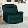 In House Velvet Rocking Recliner Chair - Dark Green - AB05