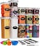 MahMir Airtight Food Storage Containers with Lids for Kitchen Organization - Plastic Kitchen Storage Containers for Pantry Organization and Storage - Cereal, Rice, Pasta, Flour and Sugar (14pcs Pack)
