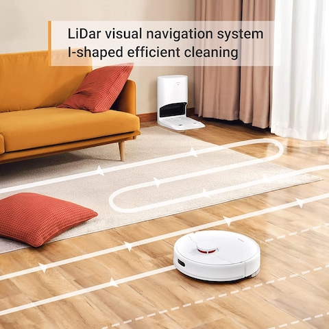 Dreame D10 Plus Robot Vacuum Cleaner With Mop, 4000 Pa Strong Suction, Lidar Navigation, Self Emptying Base For 45 Days Of Cleaning, Compatible With Alexa, Wi-Fi Connected -2 Years Warranty
