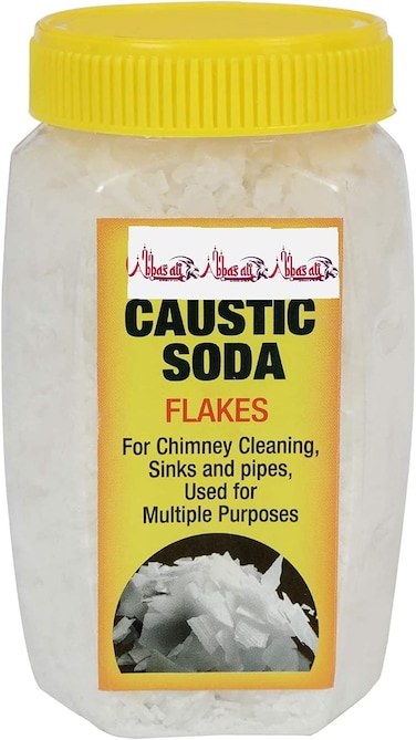 ABBASALI Pure Caustic Soda Flakes 1 Kg Sodium Hydroxide NaOH   Soap Makeup Products Home Made Detergent Making Agent