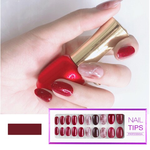 30pcs/set Reusable False Nail Tips for Nail Salons and DIY Nail Art (07)