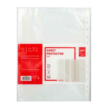 ديلي حافظة أوراق بحجم A4، 20 قطعة - شفاف.