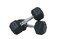 HARLEY FITNESS 7.50KG PREMIUM GUNIUNE RUBBER COATED BOUNCING HEX DUMBBELL - PAIR
