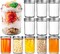 Star Cook Mason jar, with a sealed metal regular lid (8oz/250ml), a sealed clear glass jar, used for desserts, coffee beans, seasonings, honey, jam, jelly, a total of 12 (250ML)