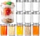 Star Cook Mason jar, with a sealed metal regular lid (8oz/250ml), a sealed clear glass jar, used for desserts, coffee beans, seasonings, honey, jam, jelly, a total of 12 (250ML)