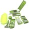 Generic 12Pc/Set Slicer Vegetable Fruit Peeler Dicer Cutter Chopper Grater Multifunctional Green Kitchen Supplies Kit
