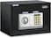 Rubik Digital Safe Box with Key and Password, A4 Document Size Safety Deposit Box For Home Office Shop RB25EA (25x35x25cm) (Black)