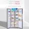 Nobel Side by Side Refrigerator 518Ltr Net Capacity, Inverter Technology, LED Display, R600a Refrigerant, Inside LED Light, Condenser, Removable Gasket, Adjustable Legs, Recessed Handle NR700D Silver