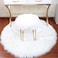 Generic Soft Faux Fur Wool Living Room Sofa Carpet White Round Area Rug Fluffy Sheepskin Mat Indoor Ultra Soft Fluffy Bedroom Floor Sofa Living Room, 60 * 60cm