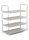 Urban Utility  4-Tier Stackable Shoe Rack, Expandable &amp; Adjustable Shoe Shelf Storage Organizer, Metal Mesh, Silver