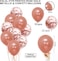 ESSEN Rose Gold Eid Mubarak Decoration Balloons Party Supplies - 37 pcs