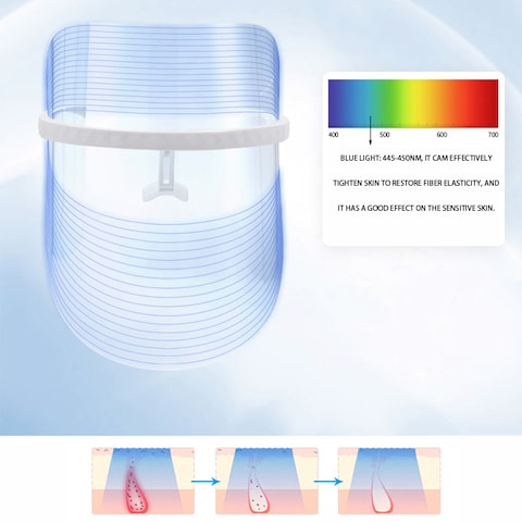 Generic-LED Photonic Skin Instrument 3 Colors Light Skin Care LED Facial Mask Rejuvenation Wrinkle Acne Removal Skin Whitening Masks