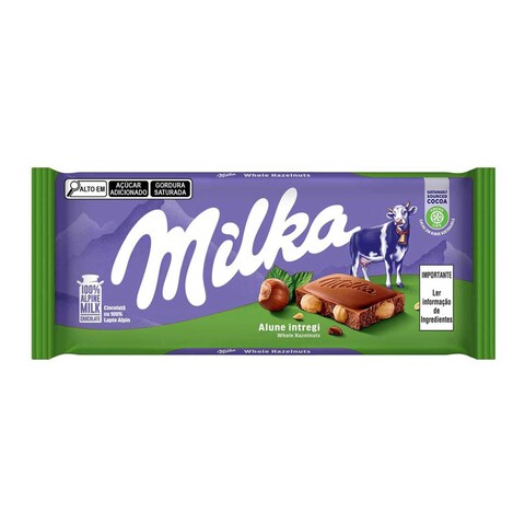 Milka Alpine Hazelnut Milk Chocolate Bar 100g