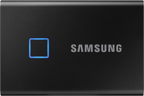 Samsung 2TB T7 TOUCH USB3.2 With Fingerprint And Password Security Portable SSD Black - MU-PC2T0K