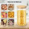 3pc Glass Jars With Airtight Lids,Food Storage Containers With Bamboo Lids