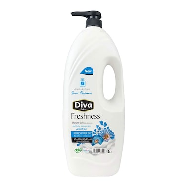 ديفا جل استحمام بعطر الانتعاش - 2 لتر