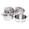 Wilson Stainless Steel 4-Tier Steamer With Glass Lid Silver 30cm