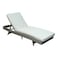 RATTAN SUNLOUNGER WITH BEIGE CUSHION