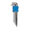 FIXTEC 9 pcs CR-V Ball Point Hex Key with Extra Long Arm