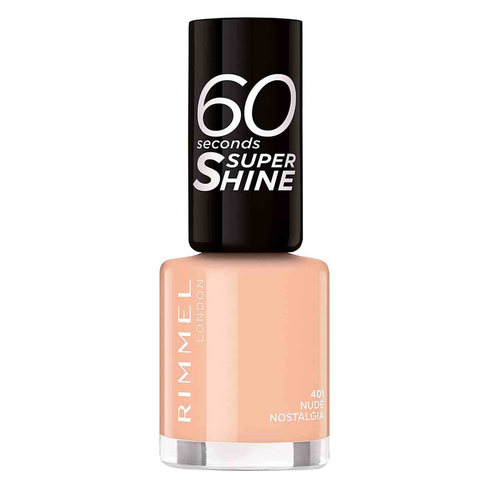 Rimmel London 60 Seconds Super Shine Nail Polish 401 Nude Nostalgia 8ml