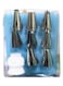 Generic 8-Piece Cake Decorating Nozzles With Fixing Cone Silver