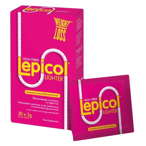 Lepicol High Fiber Weight Loss Lighter Food Supplement 3g x Pack of 30