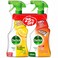 Dettol All Purpose Cleaner Spray Bottle, Lemon Scent + Dettol Kitchen Cleaner Spray Bottle, Orange Scent, 500ml x 2