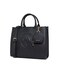 AMICA Marisol Embossed Structured Top-Handle Handbag in Vintage Finish with a Detachable Shoulder Strap and Coin Pouch in Black