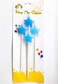 Party Time 4Pcs Blue Star Candle w/ Stick Holder Birthday Candle Kids Adult Birthday Cake Decoration - Number Candle For Anniversary, Valentines Birthday Candle Cake Topper
