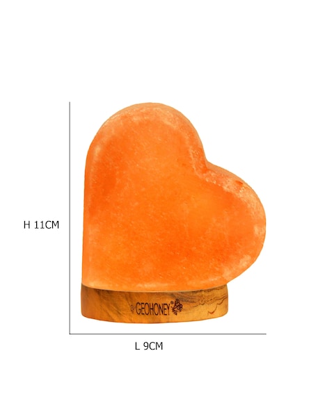 Geohoney Himalayan Salt Lamp With USB Mini - Heart Shape