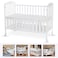 TEKNUM - 4in1 Wooden Bed Side w/ Storage and Height Adjustments - White