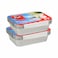 Fun Aluminium Containers With Lid Silver 1.85L 10 PCS Pack of 2