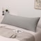 LUNA HOME 1 Piece Long Body Pillow Case, Plain Coint Grey Color