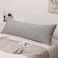 LUNA HOME 1 Piece Long Body Pillow Case, Plain Coint Grey Color