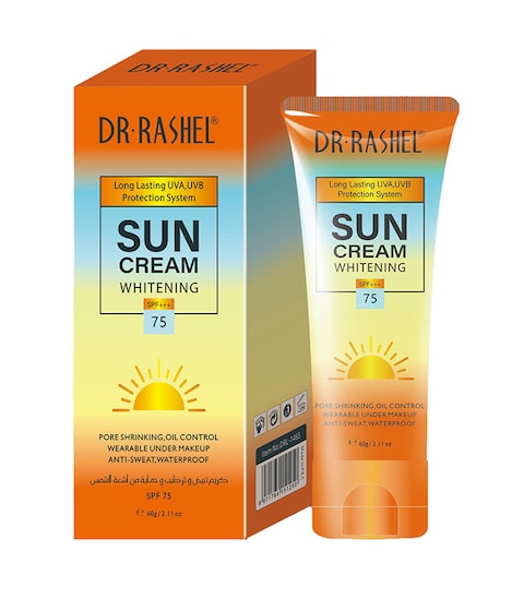 كريم تبييض وترطيب وحماية من اشعة الشمس +++SPF75 PA من د. راشيل 60ج