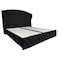 In House Serin Velvet Bed Frame - Queen - 200x160 cm - Black