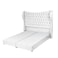 In House Lisbon Velvet Bed Frame - Queen - 200x150 cm - White
