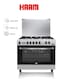 Haam Gas Oven, 5 Burners, 80x55, Full Safety, HM80GF-20, Steel (Installation Not Included)