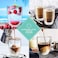 Double Walled Glass Coffee Mugs, Large Insulated Layer Coffee Cups, Clear Borosilicate Mugs, Perfect for Cappuccino, Tea, Latte, Espresso, Wine, Microwave Safe (12OZ/350ml, 4-piece set)