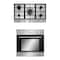 مسطح فريش غاز بيلت-إن - 5 شعلة - 90 سم + GEOFR60CMS فرن بلت إن - 60 سم - HAFR90CMS