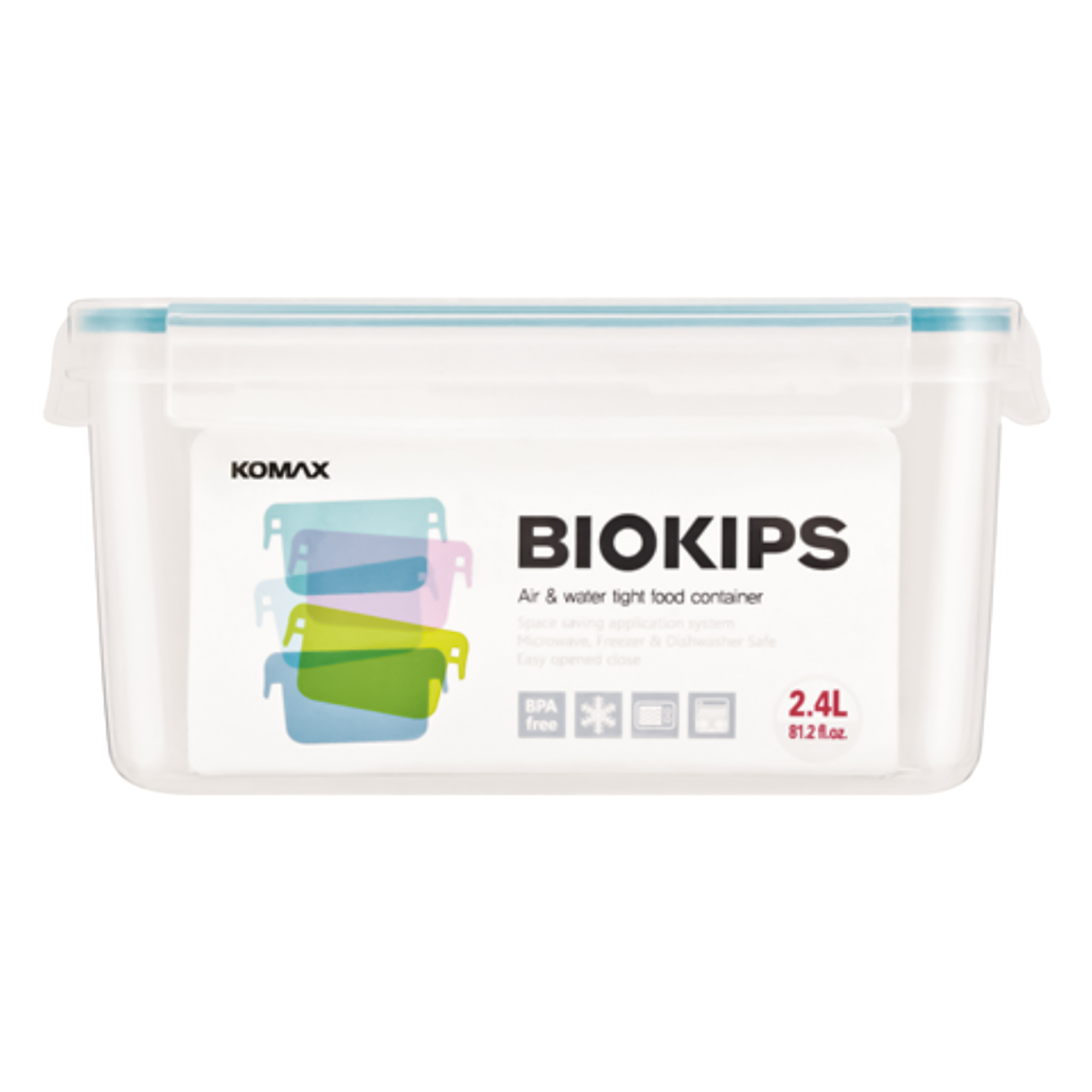 Komax Food Container Biokips Air And Watertight 2.4 Liter