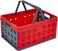 Cosmoplast 32L Foldable Basket, Collapsible Storage Crate, Red