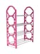Generic 4-Tier Shoe Rack Pink/Silver