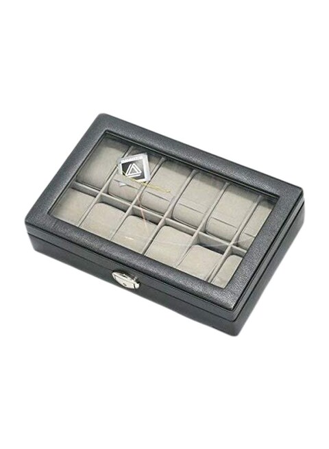 Generic 12-Compartment Watch Box Organizer