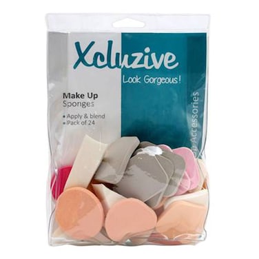 Xcluzive Make-Up Sponges Multicolour 24 count