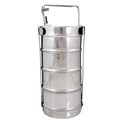 Raj Bombay 4-Tier Steel Tiffin Box 32cm