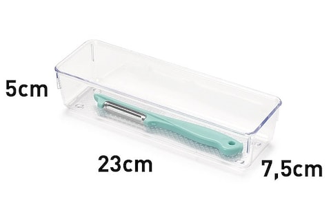 Plastic Forte Transparent Kitchen Drawer Organizer, Cutlery Tray, No. 6