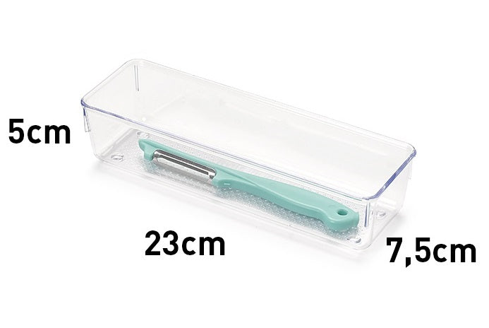 Plastic Forte Transparent Kitchen Drawer Organizer, Cutlery Tray, No. 6